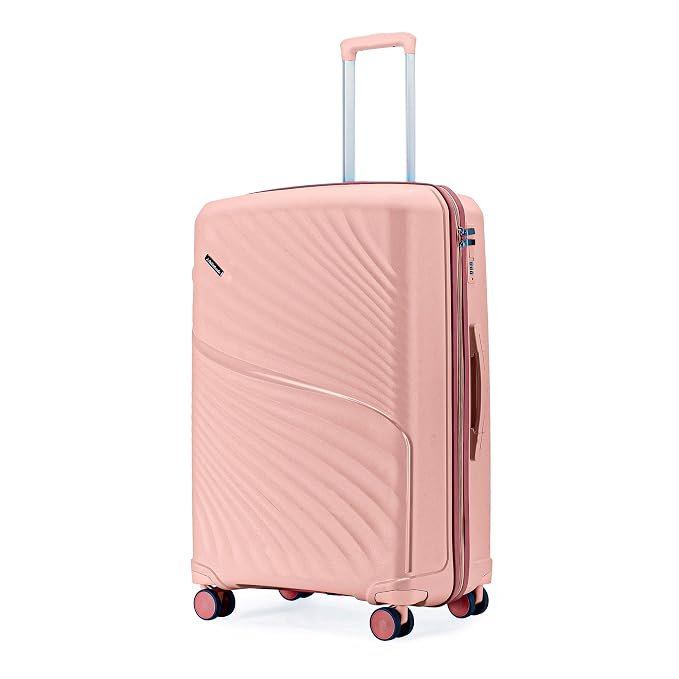 Meridian Medium Check-In Suitcase 65cm 24 inch Polypropylene Hard Trolley, 8 Spinner Wheels, 2-Pocket Convipack,Recessed Number Lock for Men & Women Twilight Sea Blue/Galaxy Blue